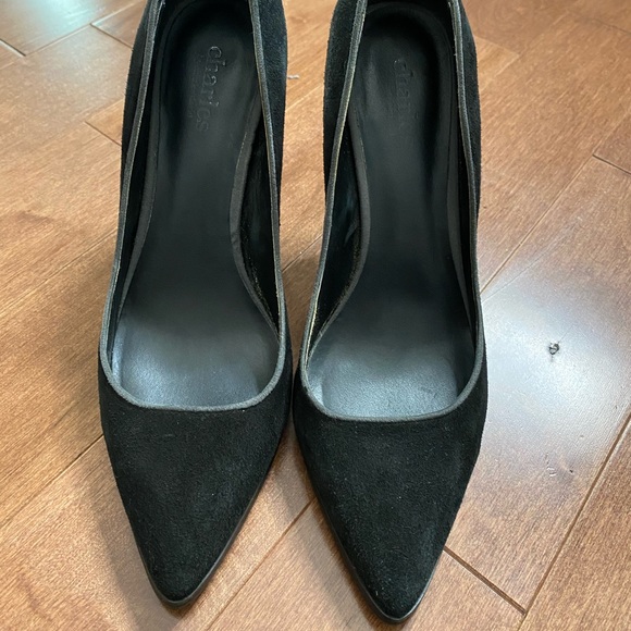 Charles David black suede pointy pumps heels shoes - Picture 5 of 10